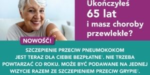 Starsza kobieta, zachęcenie do szczepienia osoby 65+ przeciw pneumokokom